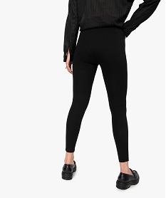 leggings femme avec zip decoratifs sur lavant noir leggings et jeggingsB595901_3