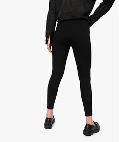 leggings femme avec zip decoratifs sur l’avant noir leggings et jeggingsB595901_3