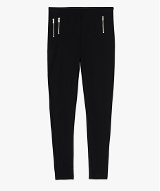 leggings femme avec zip decoratifs sur l’avant noir leggings et jeggingsB595901_4