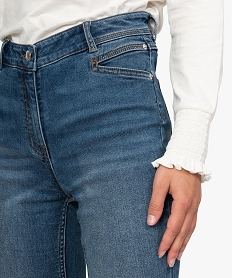 jean femme skinny stretch taille haute delave grisB596101_2