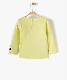 tee-shirt bebe garcon avec inscription floquee – lulucastagnette jaune tee-shirts manches longuesB597301_3