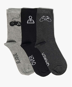 CHAUSSURE PLAT NOIR CHAUSSETTE GRIS:40451830180-Coton recycle////