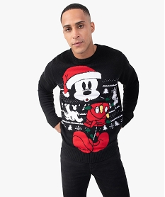 pull homme special noel avec motif mickey - disney noir pullsB600801_1