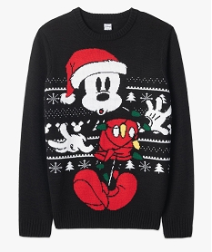 pull homme special noel avec motif mickey - disney noir pullsB600801_4