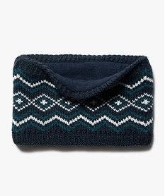 snood bebe garcon jacquard a doublure chaude bleu accessoiresB601701_1