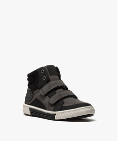 baskets garcon semi-montantes a scratch noir basketsB603001_2