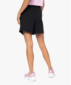 short femme en maille ample a taille haute noir shortsB604701_3