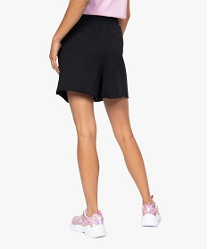 short femme en maille ample a taille haute noirB604701_3