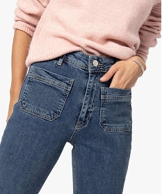 jean femme coupe droite avec poches plaquees gris pantalons jeans et leggingsB605301_2
