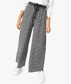pantalon femme ample et fluide a motifs imprime pantalonsB605601_1