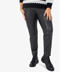 pantalon femme slim imitation cuir noir leggings et jeggingsB606001_1