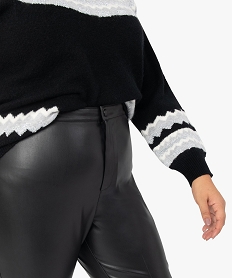 pantalon femme slim imitation cuir noir leggings et jeggingsB606001_2