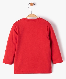 tee-shirt de noel bebe garcon a manches longues avec motif brillant rougeB606901_3