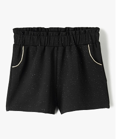 short fille a paillettes en maille extensible noir shortsB608301_1