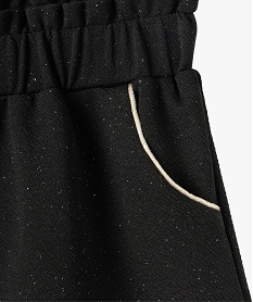 short fille a paillettes en maille extensible noir shortsB608301_2