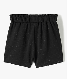 short fille a paillettes en maille extensible noir shortsB608301_4