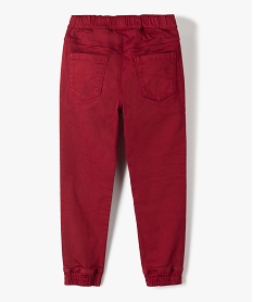 pantalon garcon avec empiecements sur l’avant des jambes rouge pantalonsB613201_4
