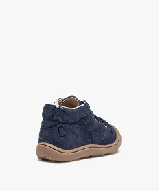 chaussures premiers pas bebe fille dessus cuir retourne beigeB614001_4