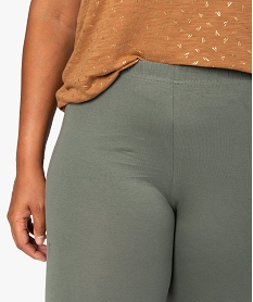 legging femme grande taille uni en coton stretch vert pantalonsB615001_2