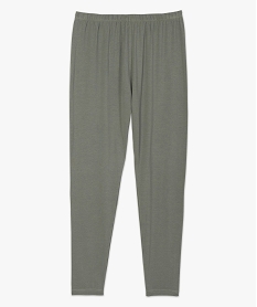 legging femme grande taille uni en coton stretch vert pantalonsB615001_4