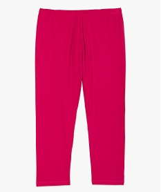pantacourt femme grande taille en maille unie et taille elastiquee rose leggings et jeggingsB615501_4