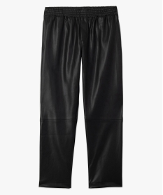 pantalon femme en matiere synthetique imitation cuir noir pantalonsB615701_4