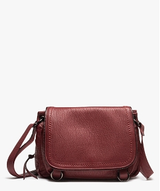 sac femme forme besace taille ajustable par zip rougeB617901_1