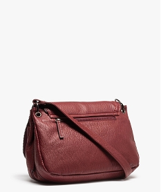 sac femme forme besace taille ajustable par zip rouge sacs bandouliereB617901_2