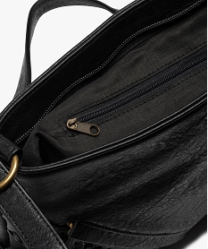sac femme avec poches fantaisie sur lavant noir sacs bandouliereB618101_4