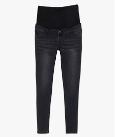 jean de grossesse slim 4 poches avec bandeau jersey noir pantalons jeans et leggingsB620101_4