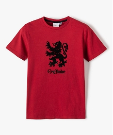 GEMO Tee-shirt garçon avec motif scintillant - Harry Potter Rouge