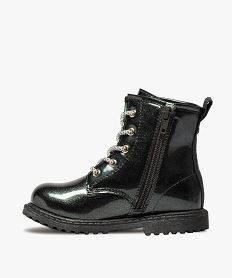 boots fille pailletes a semelle crantee – reine des neiges gris