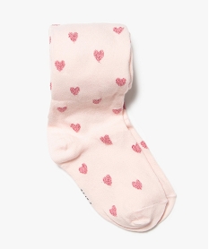 GEMO Collants chauds à motifs cœurs fille rose standard