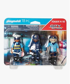 jouet enfant equipe de policiers - playmobil bleuB757101_1