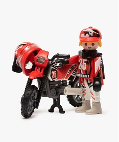 jouet enfant pilote de motocross - playmobil (5 pieces) noirB757501_2