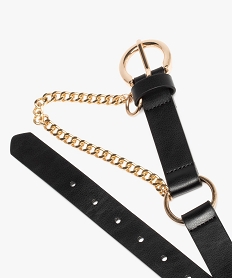 ceinture femme avec chainette en metal noirB758601_2