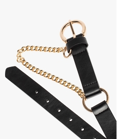 ceinture femme avec chainette en metal noir autres accessoiresB758601_2