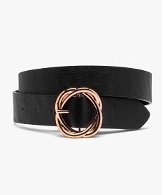 ceinture femme avec boucle fantaisie en metal noirB759001_1