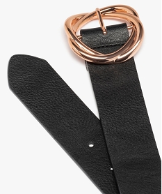ceinture femme avec boucle fantaisie en metal noirB759001_2