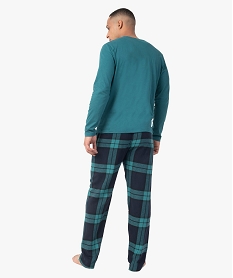 pyjama homme a carreaux et motif noel - disney vertB760501_3