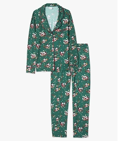 pyjama femme special noel avec motifs minnie - disney imprime