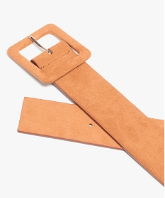 ceinture femme aspect nubuck avec boucle carree orange autres accessoiresB784001_2