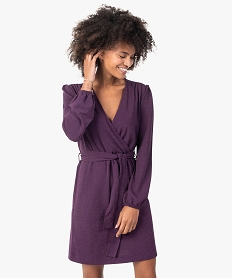 robe femme pailletee avec haut cache-cœur violet robesB787701_1