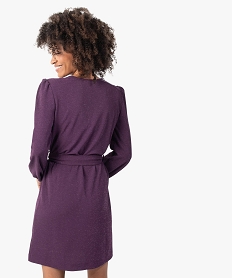 robe femme pailletee avec haut cache-cœur violet robesB787701_3