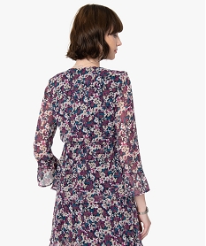 blouse femme a motifs fleuris et decollete cache-cour imprime blousesB809201_3