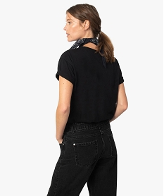 tee-shirt femme avec motif alice au pays des merveilles - disney noir t-shirts manches courtesB809601_3