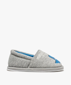 GEMO Chaussons garçon en velours ras imprimés dinosaure gris standard
