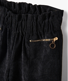 pantalon fille ample en velours cotele noir pantalonsB817701_2