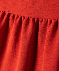 blouse fille a manches longues en maille texturee orangeB817801_3