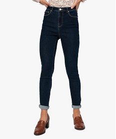 jean femme en stretch coupe skinny taille haute bleu pantalons jeans et leggingsB834401_1